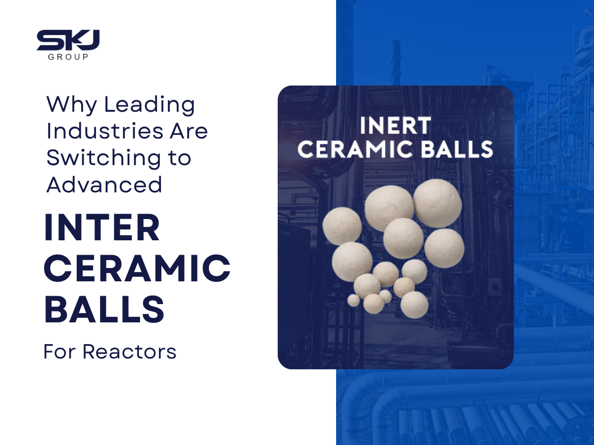 Inert ceramic balls manufactured and supplied by SKJ Group USA for reactor and industrial applications