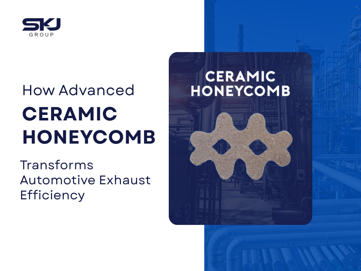 Advanced ceramic honeycomb used in automotive exhaust systems to improve emission control efficiency