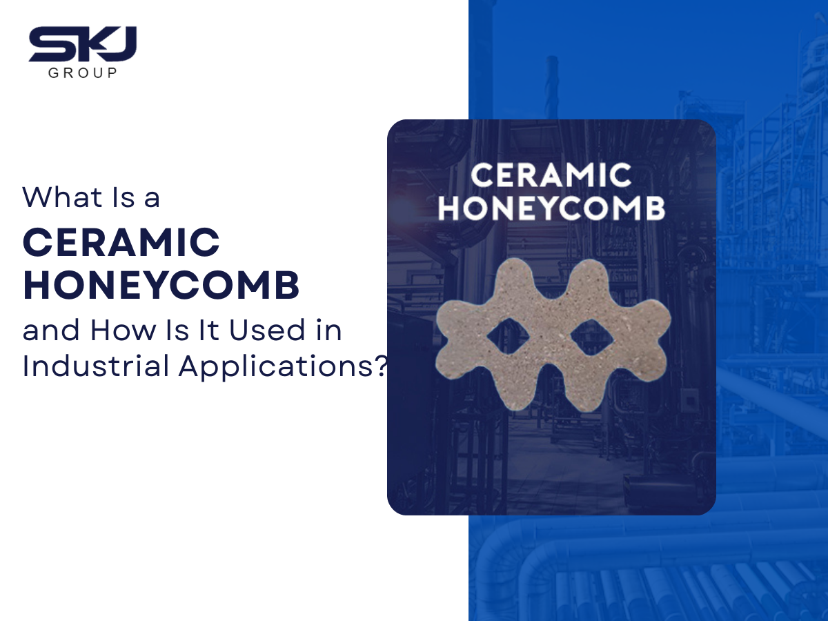 Ceramic honeycomb structure manufactured and supplied by SKJ Group USA for industrial applications