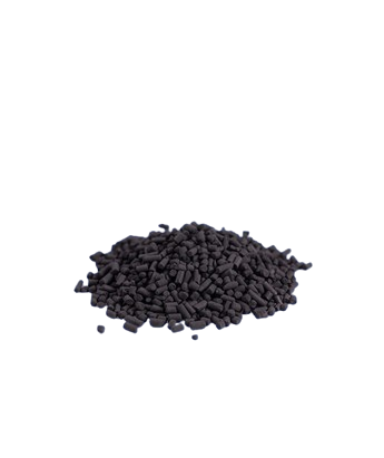 Pelletized activated carbon used for industrial air and gas filtration applications