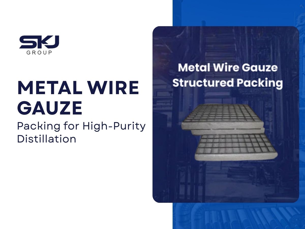 Metal wire gauze packing used in distillation columns for high-efficiency mass transfer and separation