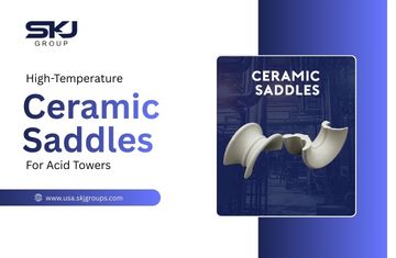 High-temperature ceramic saddles used in acid towers for chemical processing and corrosion resistance