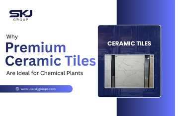 Premium ceramic tiles used in chemical plants for corrosion resistance and high-temperature durability