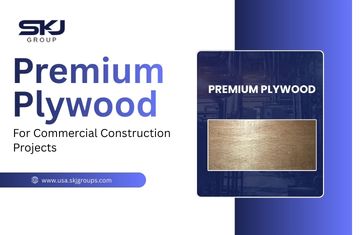 Premium plywood used in commercial construction projects for structural strength and durability