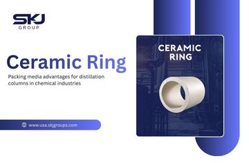 Ceramic ring packing media used in distillation columns for chemical industries