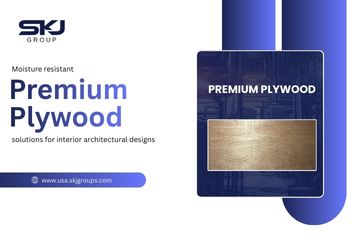 Moisture resistant premium plywood used in interior architectural design and furniture applications