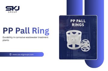 PP Pall Ring packing media used in corrosive wastewater treatment plants