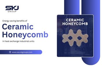 Ceramic honeycomb structure used for energy saving in industrial heat exchange units